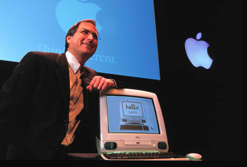 Cementing his comeback as Apple's CEO, Steve Jobs introduced the colorful and playful iMac in 1998. Designed by Jonathan Ive, the iMac was dramatically different than any previous personal computer. It was also the first to include USB ports as standard.