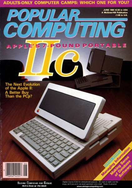 Billed as the portable Apple II, the IIc was the last Apple II before Jobs left Apple.