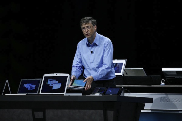 Bill Gates introduces Ultra-Mobile PC, codename "Origami", in March 2006. Microsoft provided partners with reference designs, hoping for devices selling for under $500, but the first UMPCs sold for twice as much or more. [Microsoft]