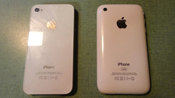 iPhone 4S isn't as wide as iPhone 3GS -- 58.6 mm compared to 62.1 mm, respectively.