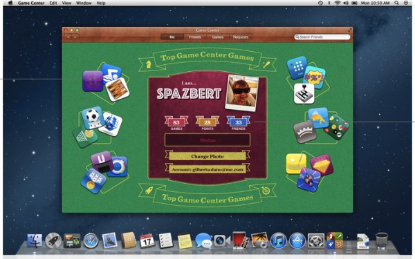 Game Center brings to Mac OS X capabilities already available to iOS 5 users. Everything hinges on the user's Apple ID, which lets other games know you're online and is identity for purchasing as well as playing games. Will this finally turn the Mac into a gaming platform? Call me skeptical.