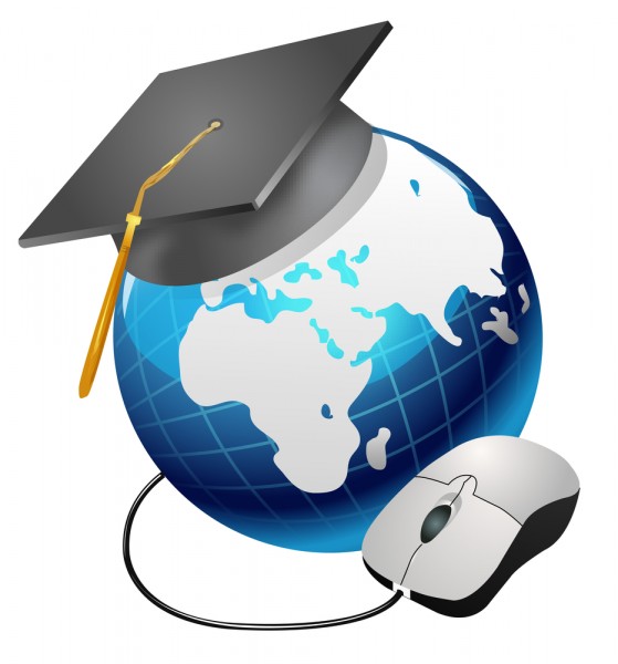graduation cap globe mouse education