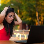 surprise shock woman laptop surprise shock woman laptop