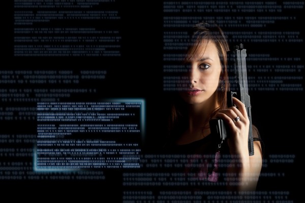 cybercrime cyber terrorism hacker gun malware security