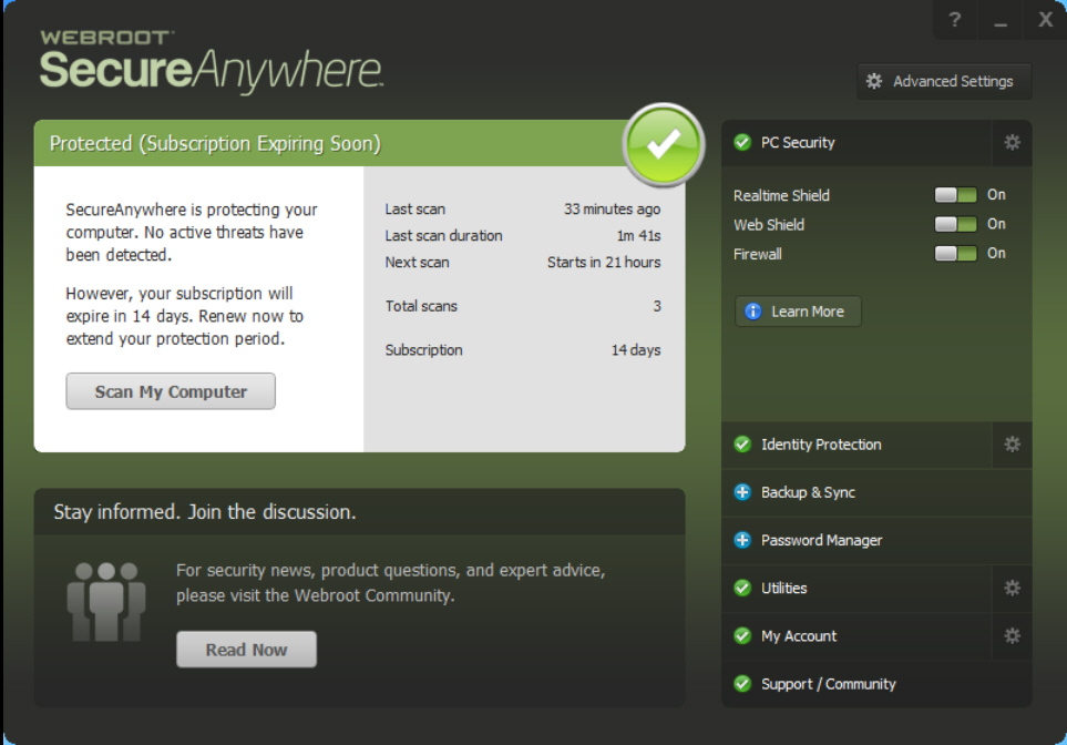 webroot secureanywhere mobile