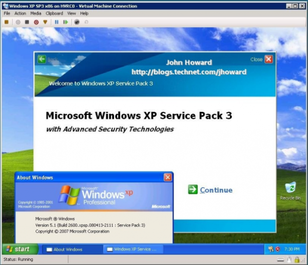 Windows Vista Run Windows Xp