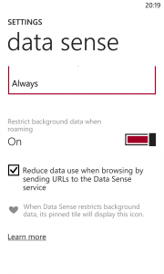 Windows Phone 8 Update 3 Data Sense 3