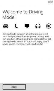 Windows Phone 8 Update 3 Driving Mode 1