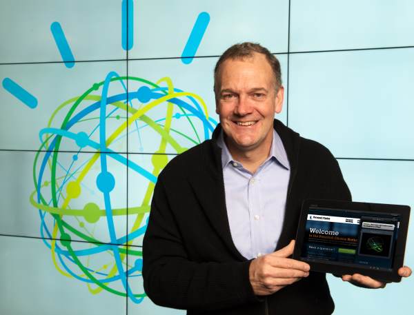 IBM's Mike Rhodin demonstrates a Watson cloud service