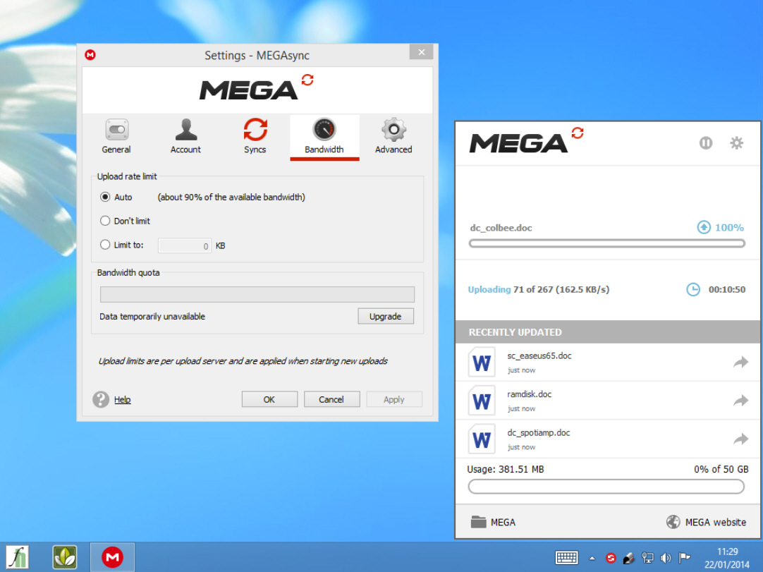 MEGAsync 4.11 for windows instal free