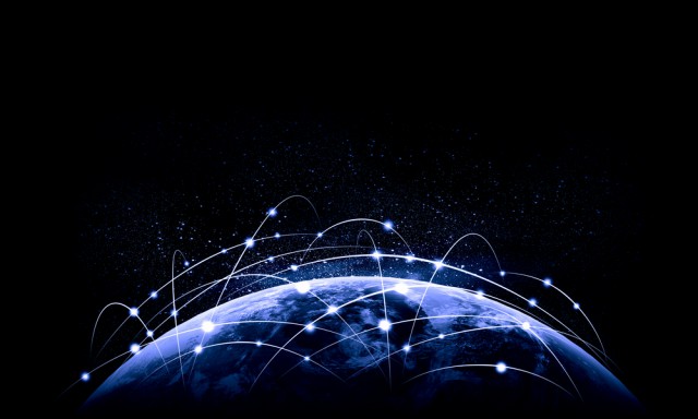 Internet Worldwide Globe Connections