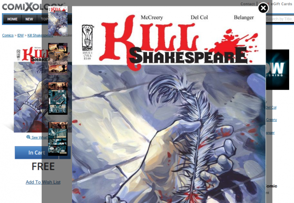 Kill Shakespeare on Comixology