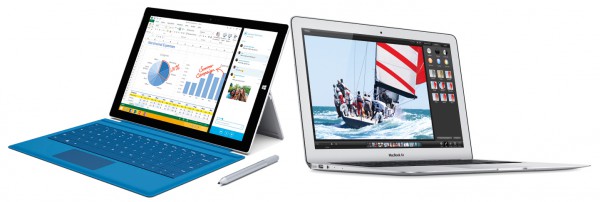 Microsoft Surface Pro 3 vs 2014 Apple MacBook Air