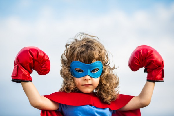 Superhero child girl Box gloves Boxing