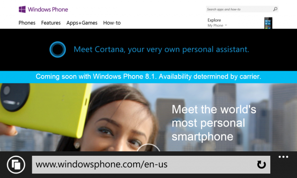 Internet Explorer 11 Windows Phone 8.1