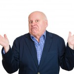 Old Man Clueless Arms Out So What Don't Care