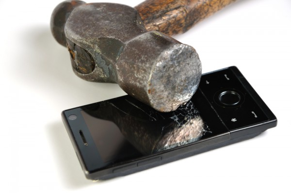 Smartphone Smashed Screen Hammer