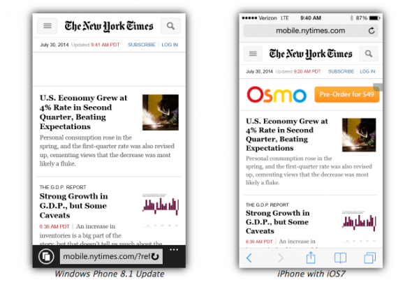 The New York Times Internet Explorer 11 Safari iOS 7