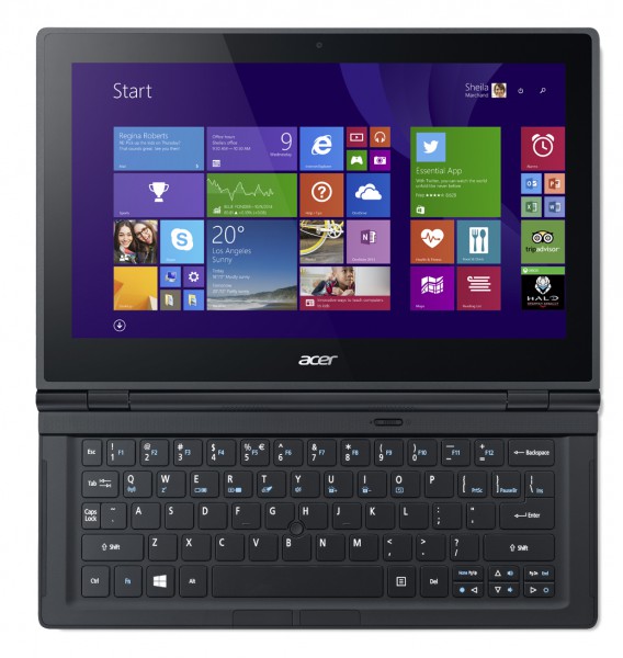 Acer Aspire Switch 12 SW5-271 with keyboard connected flat