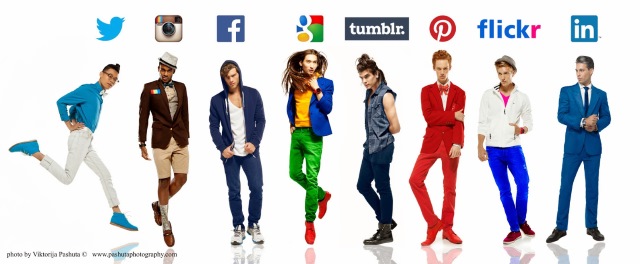Social networks reimagined as guys -- hipsters, businessmen and kooks