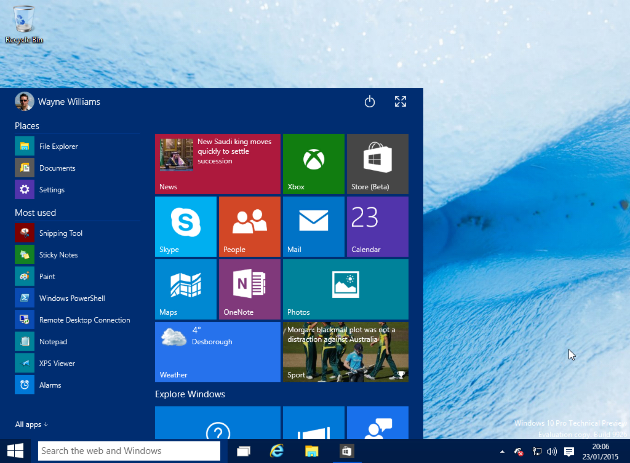 Windows 10 Build 9926 out NOW -- New features include Cortana, Xbox app, improved Start menu and 