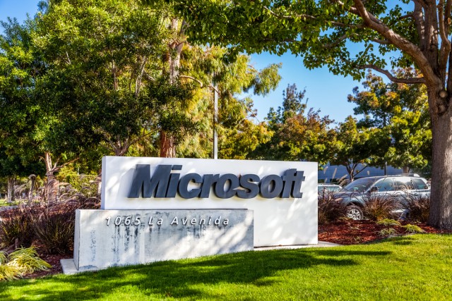Microsoft Logo Sign California Silicon Valley