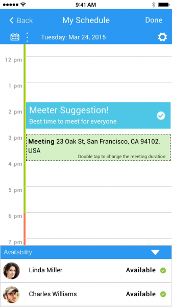 Meeter app my_schedule