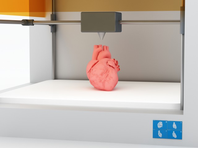 Heart straight out of a 3D printer