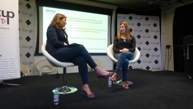 Divinia Knowles and Kimberly Hurd on stage at Google Campus, London