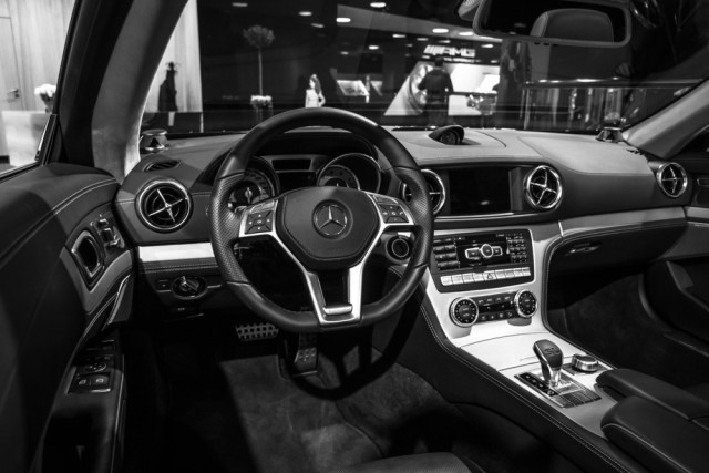 Interior of Mercedes-Benz SL500 roadster