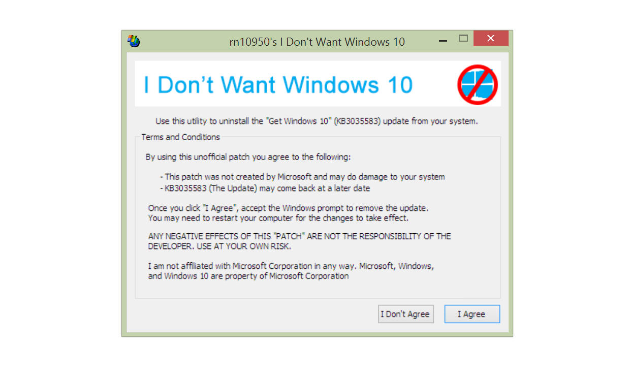 I dont want win10