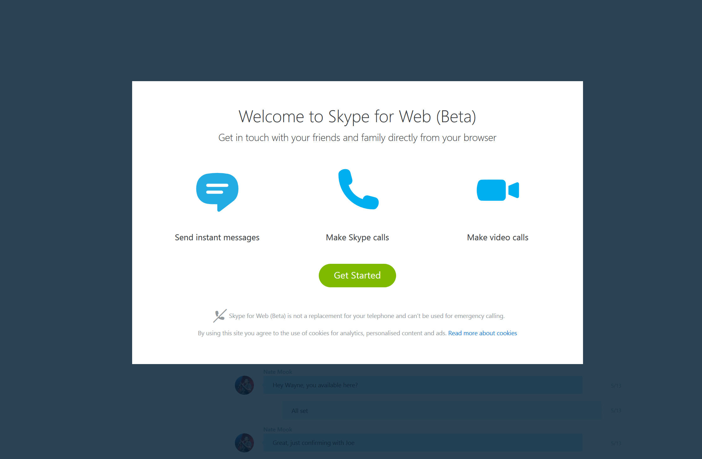 skype for business web