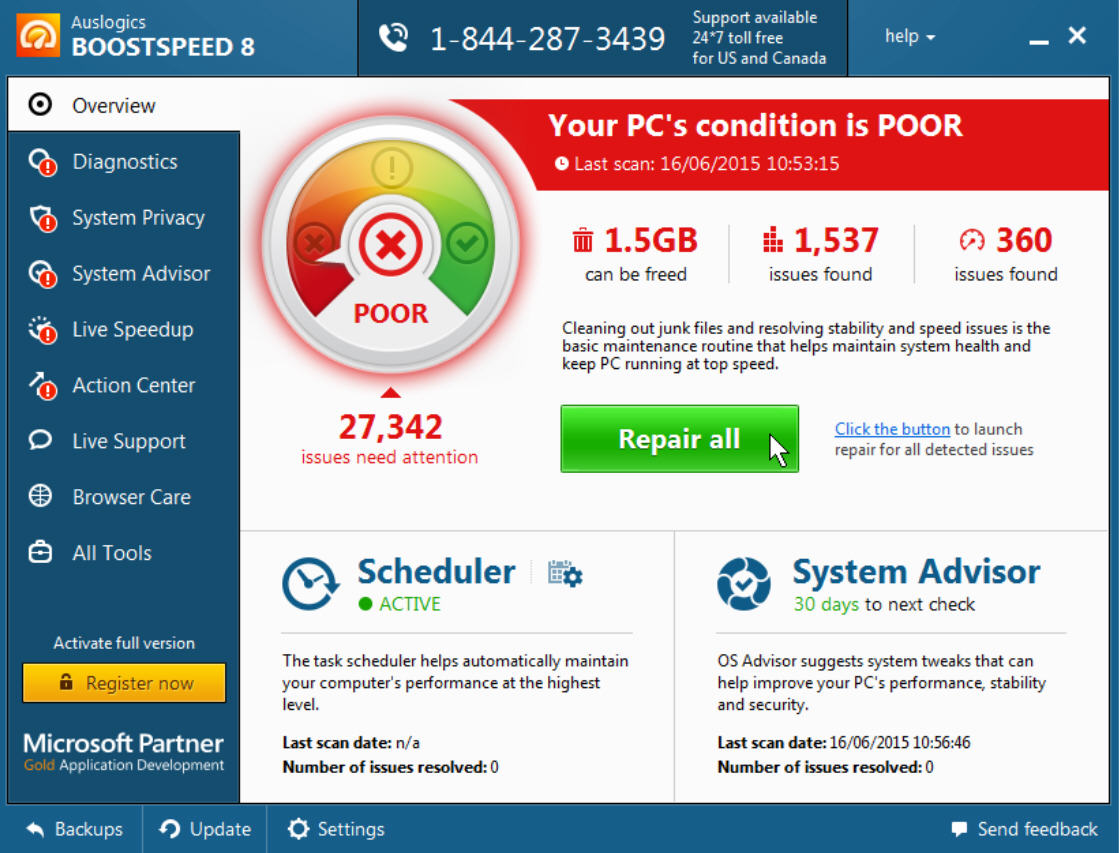 conflict between adguard and auslogics boostspeed