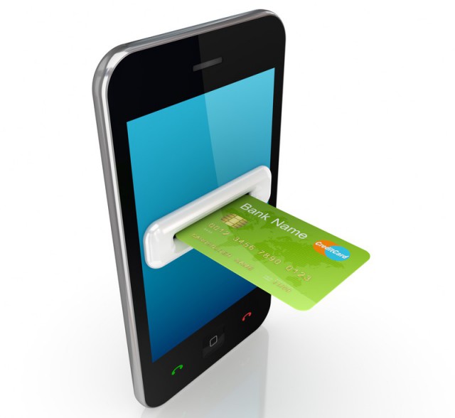 Mobile with credit card