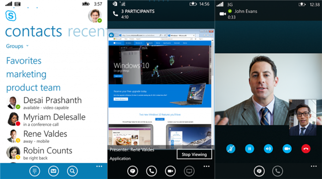 Skype for Business arrives on Windows Phone
