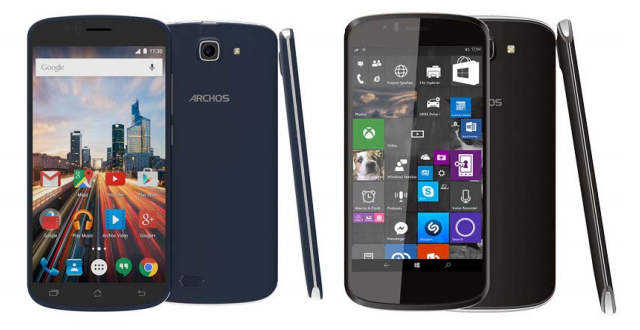 Archos Windows 10 Mobile 50 Cesium Android 5.1 Lollipop 50e Helium