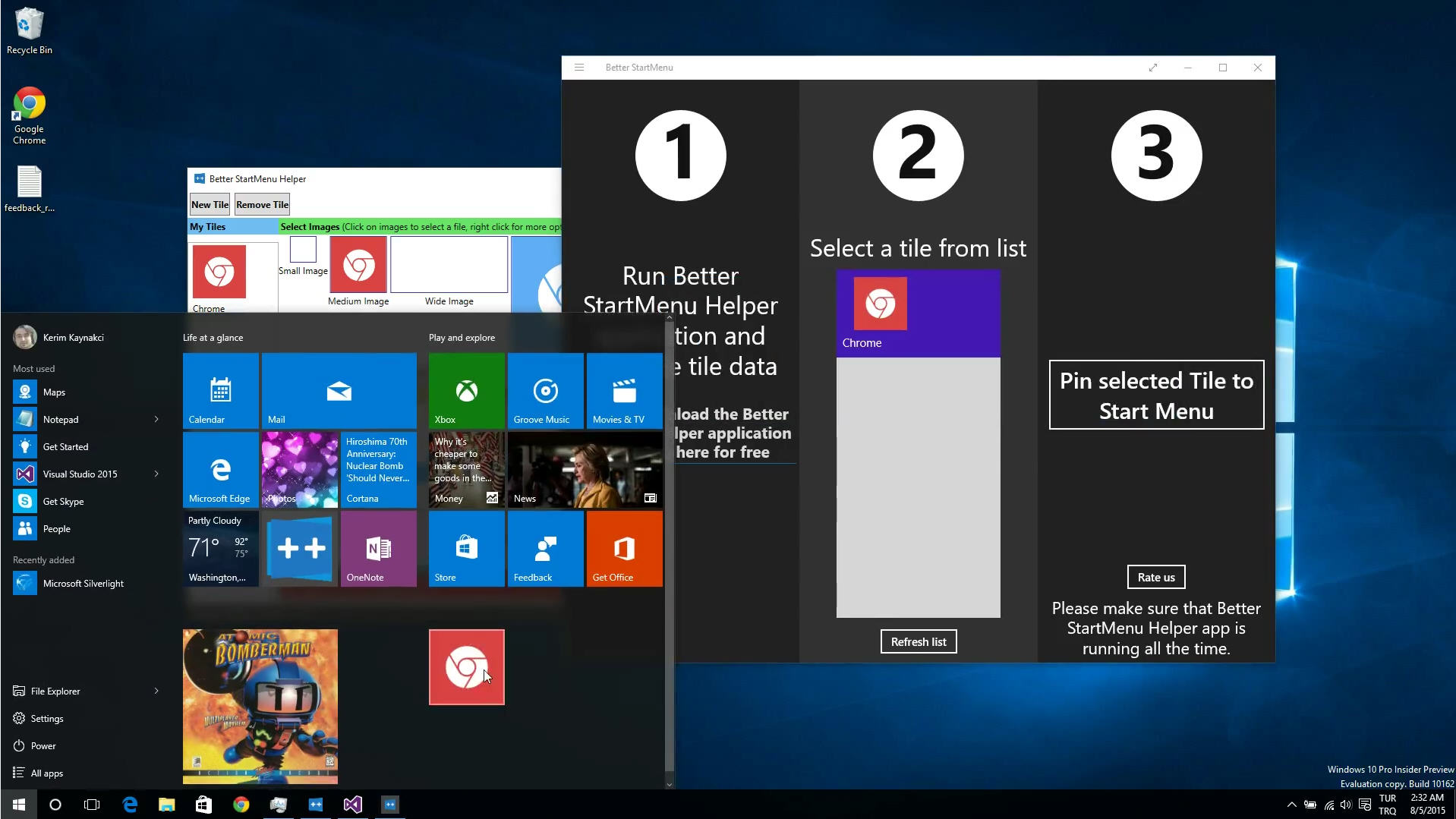 customize windows 10 start menu left side further