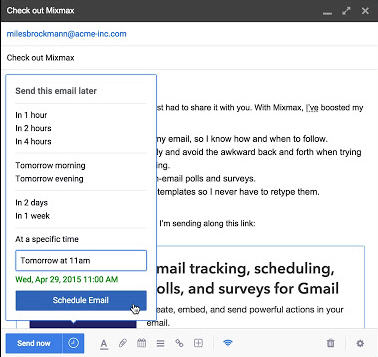 photo of Mixmax upgrades Gmail with email tracking, previews, surveys, more image