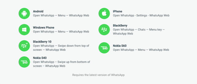 WhatsApp Web iPhone support