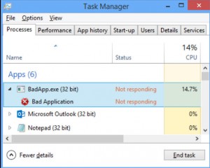task manager not showing processes