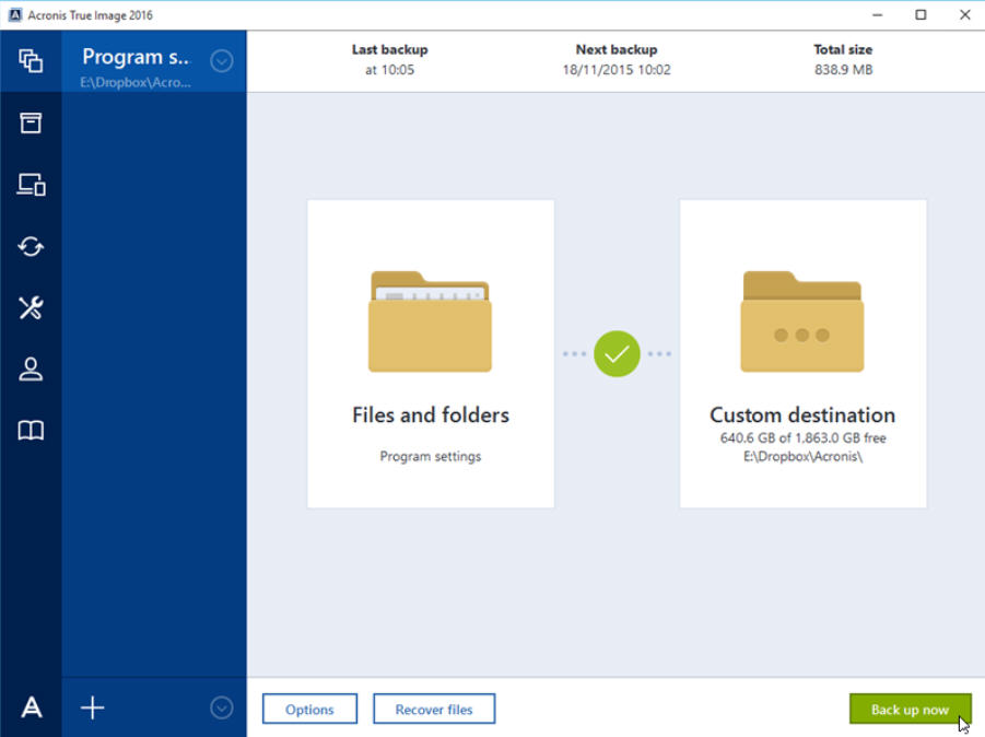 acronis true image home 2016 cleanup utility