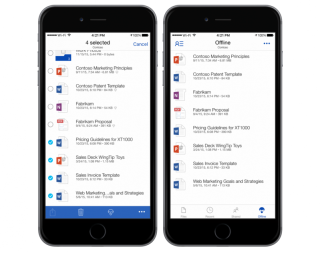 OneDrive for iOS offline storage support
