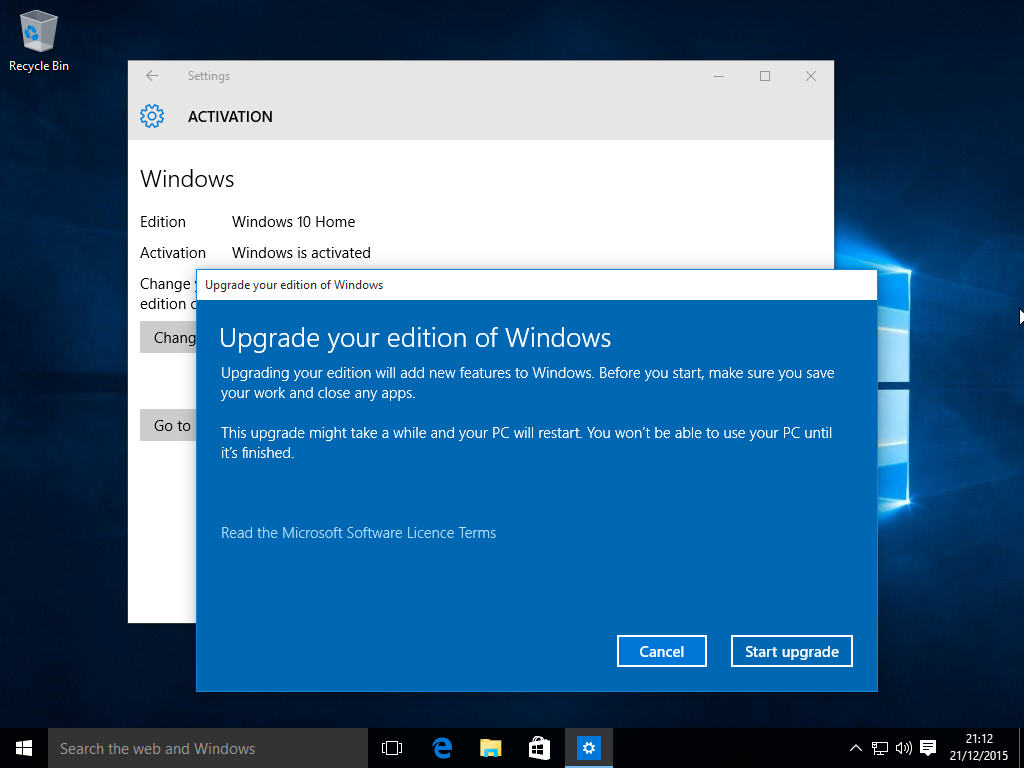 can i use windows 10 home key for pro