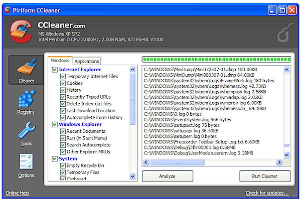 CCleaner update supports newest browser versions