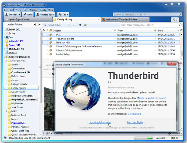 downloading Mozilla Thunderbird 115.3.1