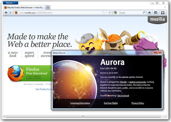 Firefox Aurora 9