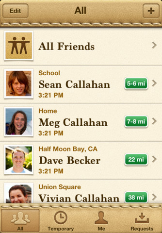 Find My Friends app