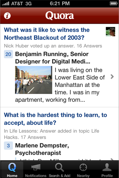 Quora for iPhone