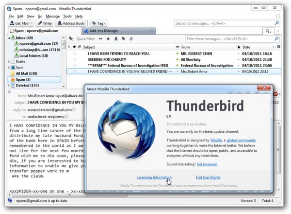 Thunderbird 8 beta
