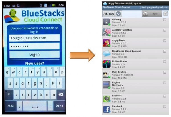 bluestacks update version of android